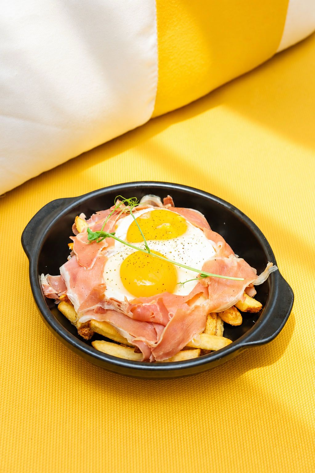 Huevos al sartén en Oliva